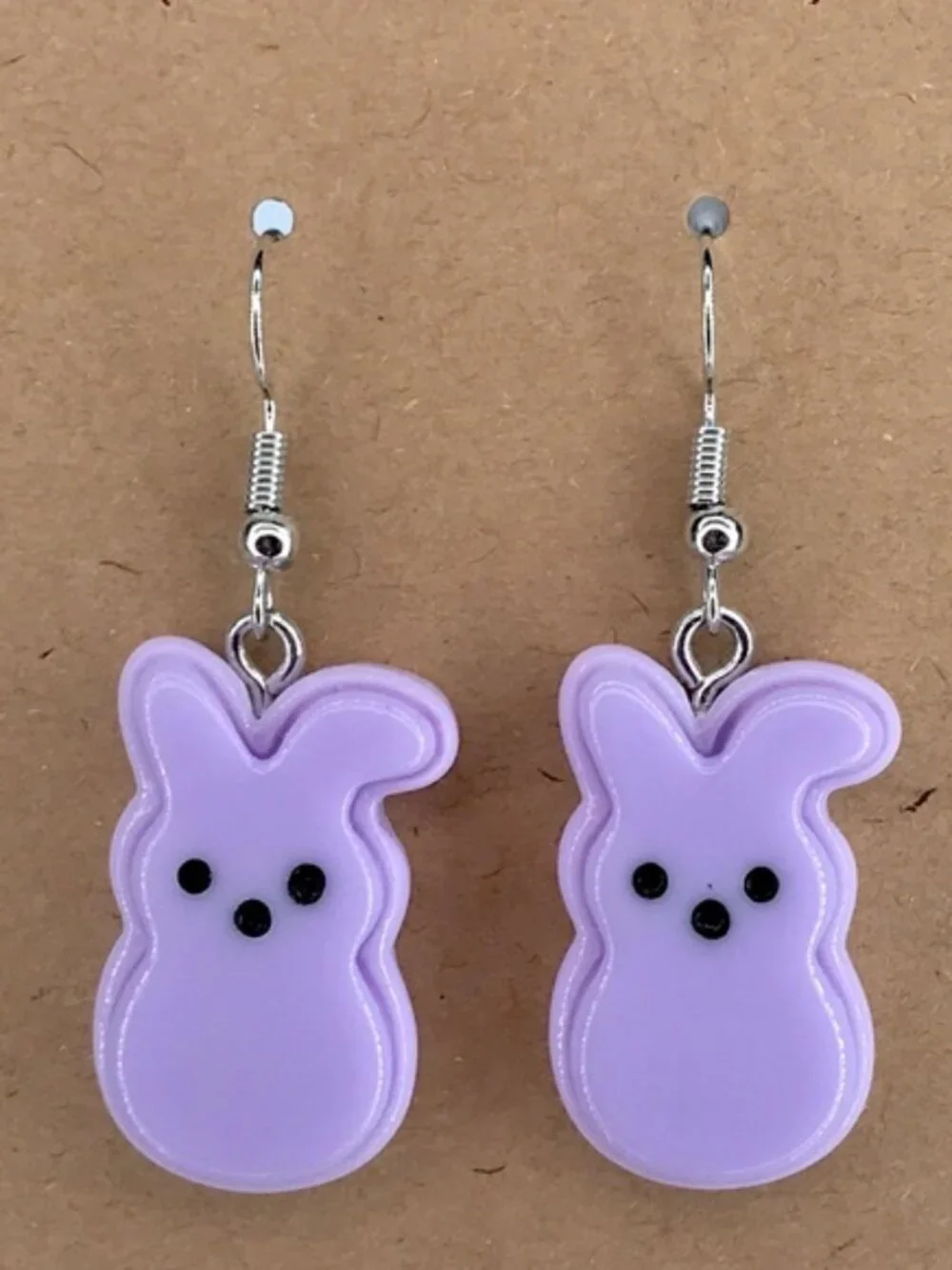 Charming Lavender Peep Easter Bunny Fashion Earrings Fashion Jewelry